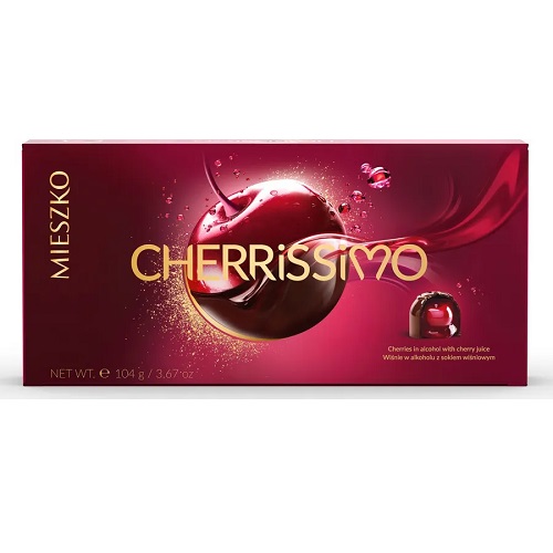 Mieszko конфеты шоколадные с вишней в алкоголе Cherrissimo Classic, 104 гр